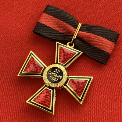 Орден Святого Владимира 3-й степени, с бантом из муаровой ленты. Полноразмерная копия LUX! Лот № 77.