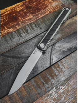 Складной нож Single EVO сталь ламинат Васильева, рукоять G10, цвет тайга