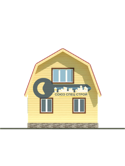 Д-13 ДАЧНЫЙ ДОМ ИЗ БРУСА:ГАБАРИТНЫЕ РАЗМЕРЫ: (7Х6М), ОБЩАЯ ПЛОЩАДЬ: 66М²