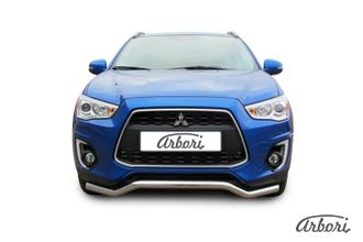 Защита переднего бампера d57 "волна" Arbori нерж. сталь для MITSUBISHI ASX 2014-нв ( AFZDAMAS1401 )