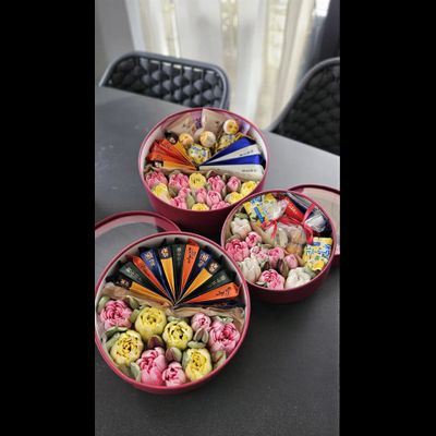 Набор с тюльпанами 19см