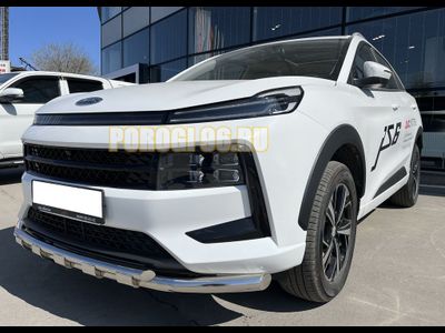 Защита переднего бампера двойная с перемычками d60/42 для JAC JS6 2022-