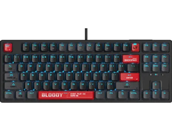 Клавиатура A4TECH Bloody AT87, USB, черный + красный