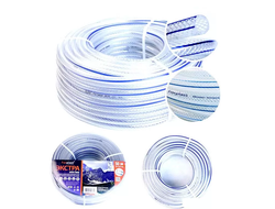 Шланг ПВХ, &quot;ЭКСТРА&quot;, пищевой, армированный полиамидной нитью, ПОВЫШЕННОЙ ЭЛАСТИЧНОСТИ 1/2 дюйма (12,5 мм) 25 м