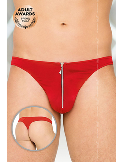 450134 СТРИНГИ МУЖСКИЕ С ЗАМОЧКОМ SOFTLINE COLLECTION, КРАСНЫЙ, XL