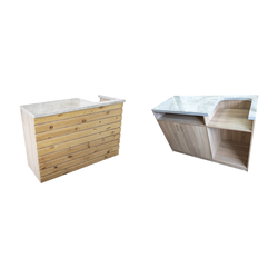 Прилавок с верхней полкой и рабочей поверхностью из ЛДСП