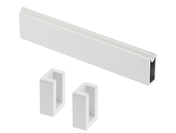 Штанга прямоугольная  БЕЛАЯ с антискользящей вставкой, с 2 креплениями без заглушек WG-RRPS300-10 GTV