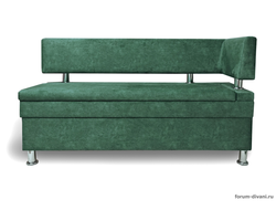 Кухонный ДИВАН "ФОРУМ-4" с боковой спинкой, Зеленый Правый