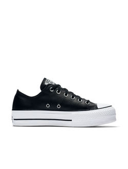 Converse Leather Chuck Taylor All Star черные на платформе 56167c заказать оригинальные в Москве