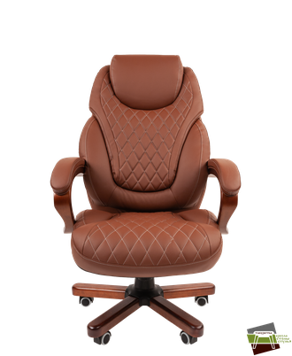 Офисное кресло Chairman 406 Россия экопремиум коричневое N
