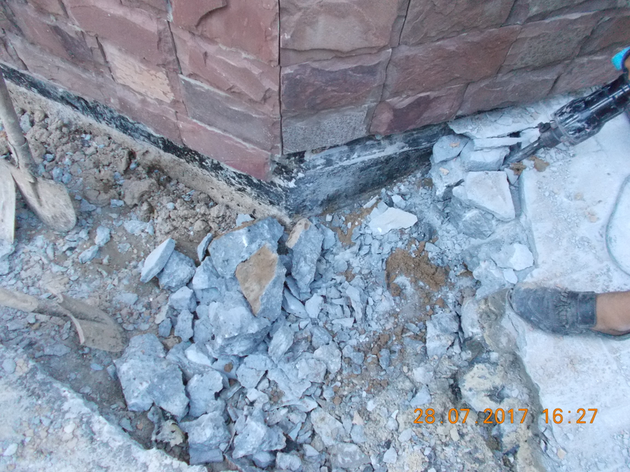 демонтаж фбс. демонтаж фбс. полы в цокольном этаже из фбс. подпорная стенка фбс. демонтаж фундаментных блоков.