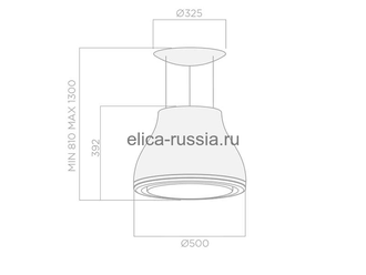 Elica вытяжка SHINING PELTROX/F/50