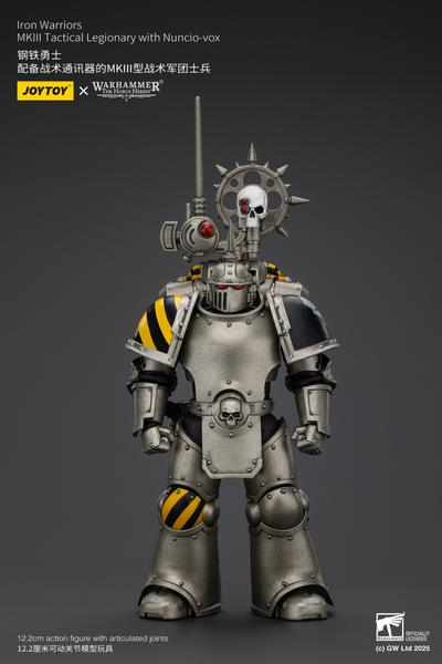 Легионер-связист Железных Воинов (Warhammer Horus Heresy) - КОЛЛЕКЦИОННАЯ ФИГУРКА 1/18 Iron Warriors MKIII Tactical Legionary with Nuncio-vox (JT01468) - JOYTOY