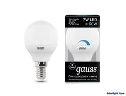 Gauss LED Globe 7w 840 DIM E14