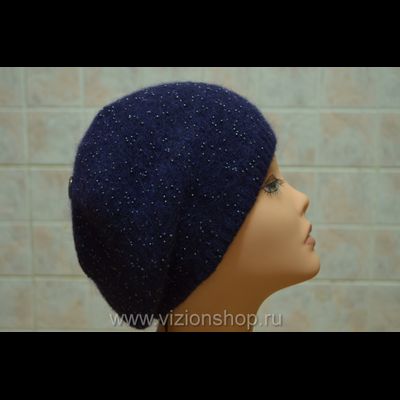 Берет с бусинками Vizio Италия 5503 синий