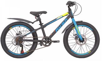 Детский велосипед RUSH HOUR RX 225 DISC AL черный, рама 10,5"