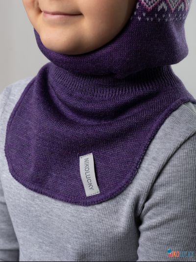 Шапка-шлем "Сказка" 22101-01, цвет баклажановый р. 50-52