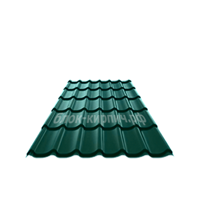 Металлочерепица СуперМонтеррей 0.5мм Стальной бархат RAL 6005 Stynergy