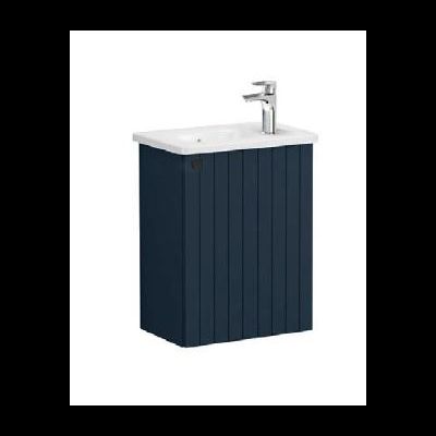 Модуль с круглой раковиной, Vitra Root Groove, 45 см, с дверцей, матовый темно-синий, правосторонний, 69203