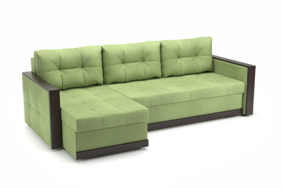 БРУНО угловой диван SHERLOCK 653 зеленый (Софт)