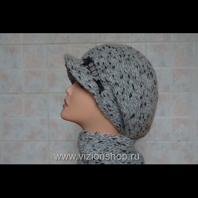 Зимняя кепка для женщин Италия Vizio 5520 серая