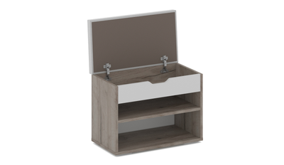 Тумба для обуви Аризона малая Дуб крафт серый/белый (вайт)