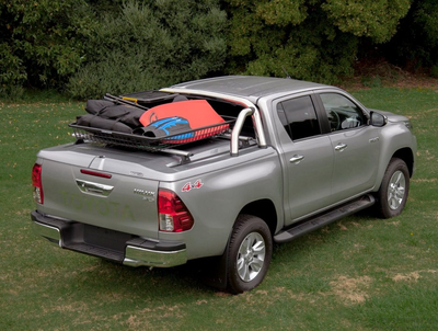 Крышка кузова с дугой и корзиной Proform SportLid для Toyota Hilux Revo 2015-2021 цвет серебро 1D6