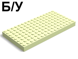 ! Б/У - Brick 8 x 16, Light Lime (4204 / 4243923) - Б/У