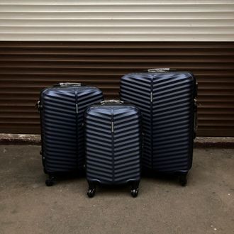 Пластиковый чемодан  Баолис темно-синий размер S