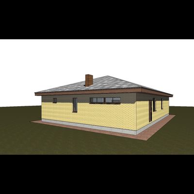 Одноэтажный дом с тремя спальнями 154.68 м² (S77)