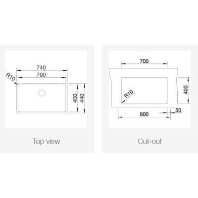 Мойка Blanco CLARON 700-U с отв. арм. InFino, Durinox