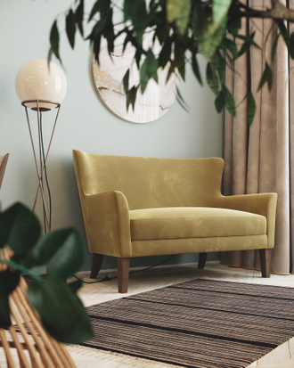 Диван Лутон на прямых передних ножках