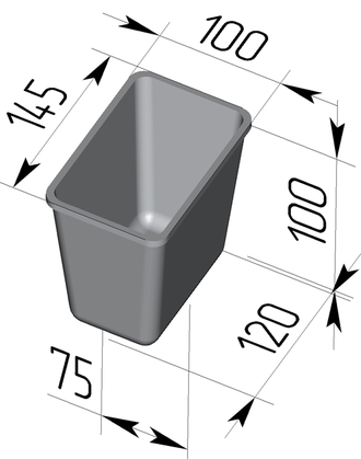 Хлебная форма Л11 (145 х 100 х 100 мм)