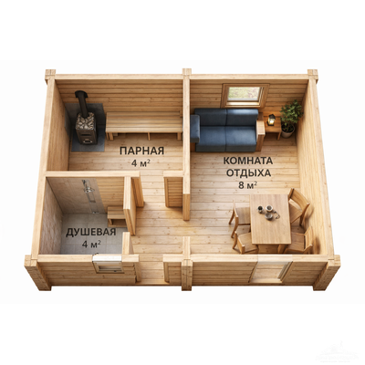 "Дровосек" 16м2 4х4