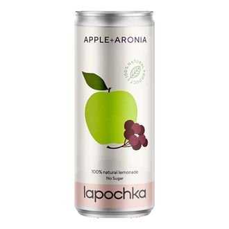 Натуральный лимонад "Apple+Aronia", 0,33л, (Lapochka)