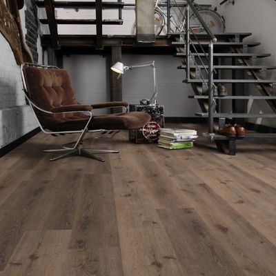 Виниловый пол Wineo 800 Wood XL Mud Rustic Oak DLC00063 замковый