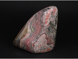 РЕДКОСТЬ! Родохрозит, крупный полированный коллекционный образец, Аргентина (114*100*60 мм, 1122 г) №18441