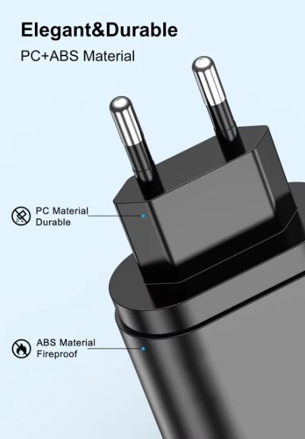 PD+QC3.0 Quick charger 20W Блок питания 2 порта USB-typoC и USB-A, 5V/2А (черный)