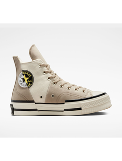 Кеды Converse Converse Chuck 70 Plus Logo Collage бежевые на платформе A02774C