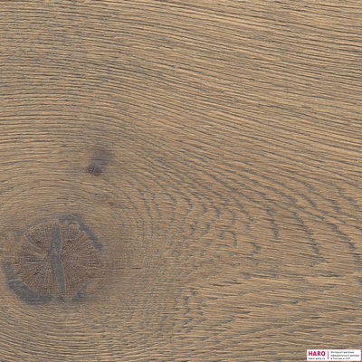 Декор паркетной доски Haro Дуб Табако Серый Браш 4V 1-пол, масло 530795 структура