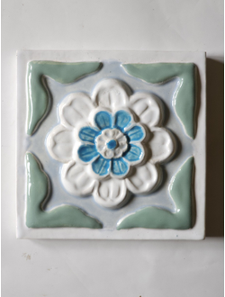 Изразцовая плитка "Древние символы" // 14*14 (средиземноморская)