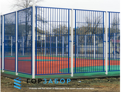 Спортивное сварное ограждение из сварных секций высота 4м