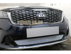 Защита радиатора Kia Sorento Prime 2017- chrome с датчиком ACC