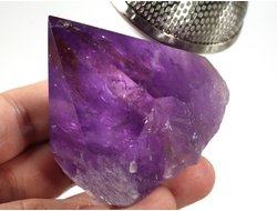 Аметист, аметрин, кристалл полированный со спиленным основанием, Бразилия (61*58*47 мм, 188 г) №37664