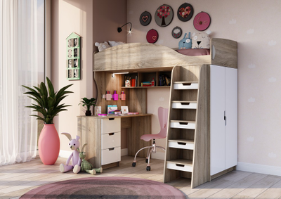 Кровать - чердак "Сэнди" (МК Стиль)