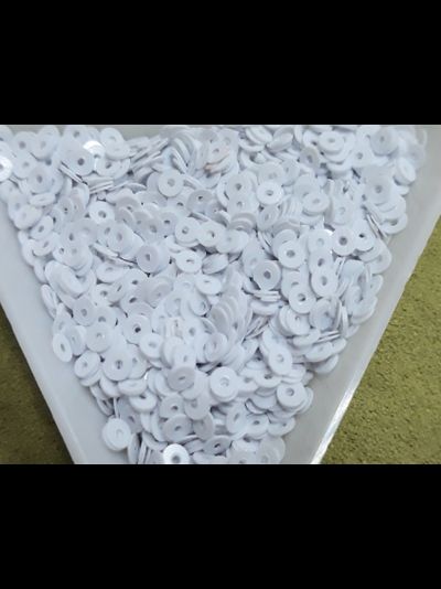 Пайетки  3 мм цвет белый