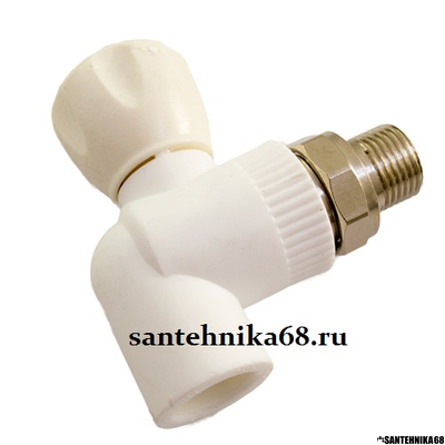 Кран пп PPRC угловой 20x1/2 Valfex для радиатора