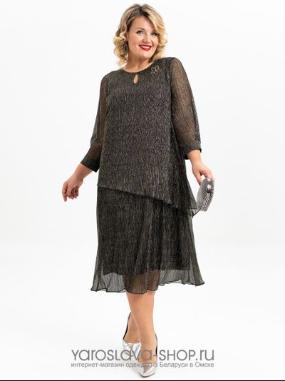 Модель:4110.Женское нарядное платье в сером цвете