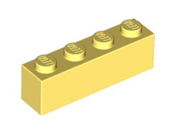 Brick 1 x 4, Bright Light Yellow (3010 / 6014506 / 6036232)