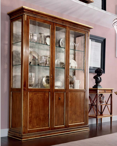ЭТАЖЕРКА С ЯЩИКОМ И РОМАНСКИМ КРЕСТОМ (L60*P38*H85) ART.24.28 GOLD TOSATO